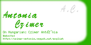 antonia czimer business card